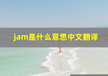 jam是什么意思中文翻译