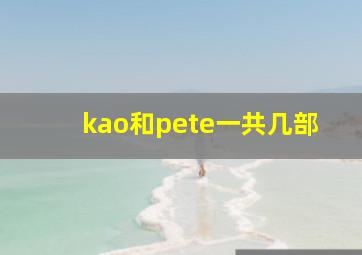 kao和pete一共几部