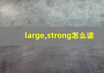 large,strong怎么读