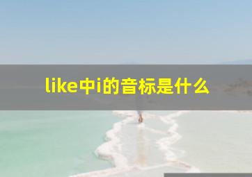 like中i的音标是什么