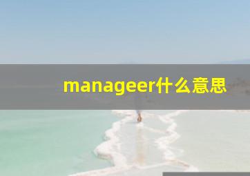 manageer什么意思