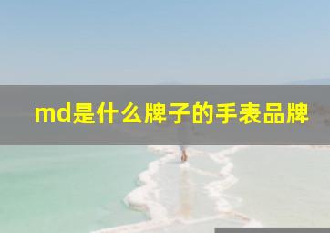 md是什么牌子的手表品牌