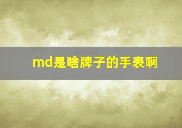 md是啥牌子的手表啊