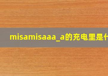 misamisaaa_a的充电里是什么