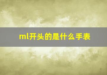 ml开头的是什么手表