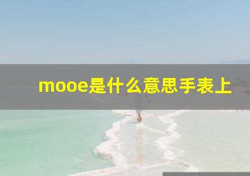 mooe是什么意思手表上