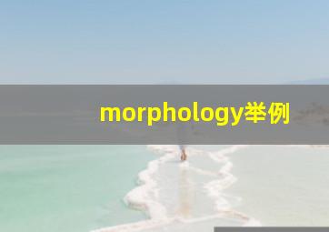 morphology举例