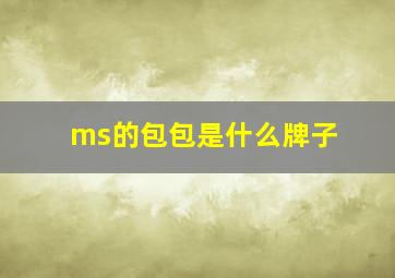 ms的包包是什么牌子