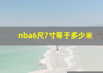 nba6尺7寸等于多少米