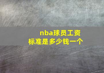 nba球员工资标准是多少钱一个