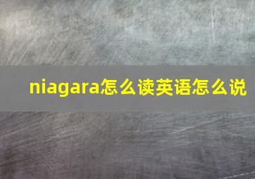 niagara怎么读英语怎么说