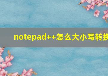 notepad++怎么大小写转换