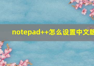 notepad++怎么设置中文版