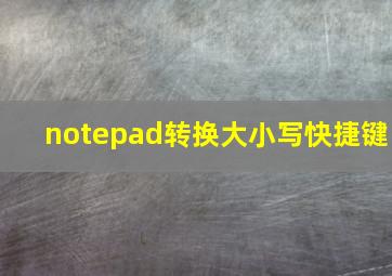 notepad转换大小写快捷键