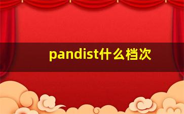 pandist什么档次