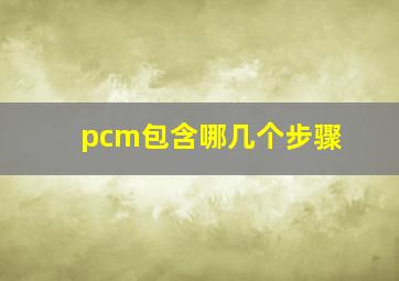 pcm包含哪几个步骤