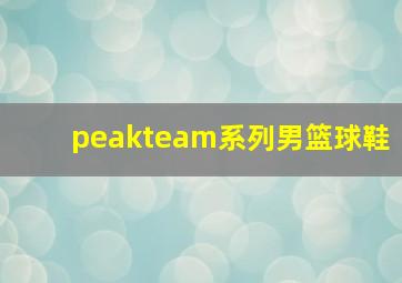 peakteam系列男篮球鞋