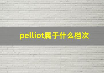 pelliot属于什么档次