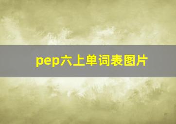 pep六上单词表图片