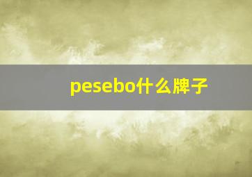 pesebo什么牌子