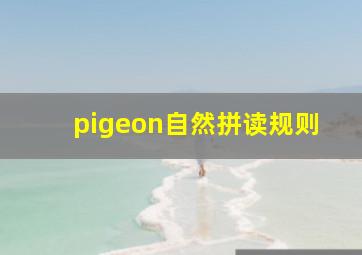 pigeon自然拼读规则