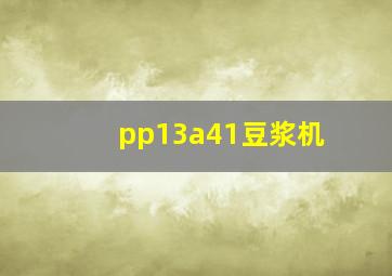 pp13a41豆浆机