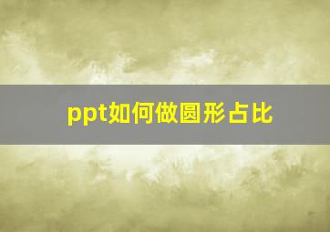 ppt如何做圆形占比