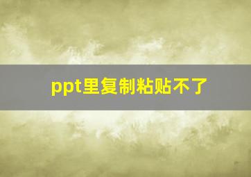 ppt里复制粘贴不了