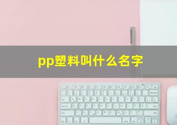 pp塑料叫什么名字