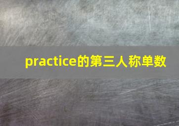 practice的第三人称单数