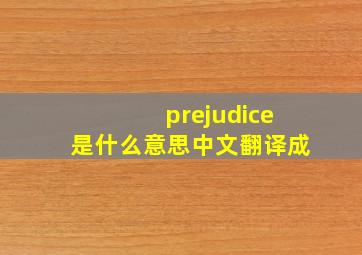 prejudice是什么意思中文翻译成