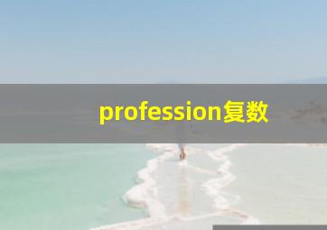 profession复数