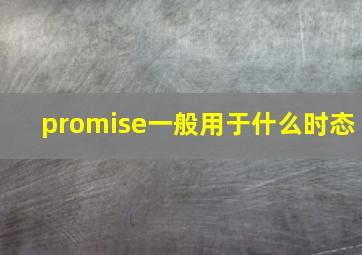 promise一般用于什么时态