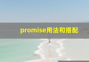 promise用法和搭配