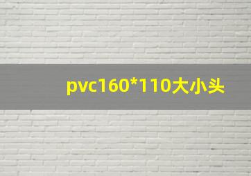 pvc160*110大小头