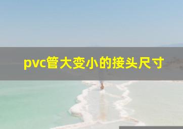 pvc管大变小的接头尺寸