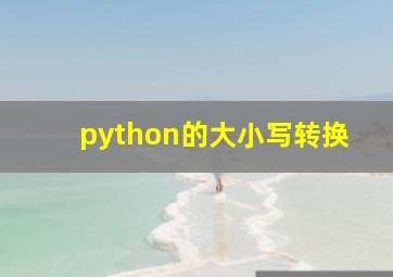 python的大小写转换