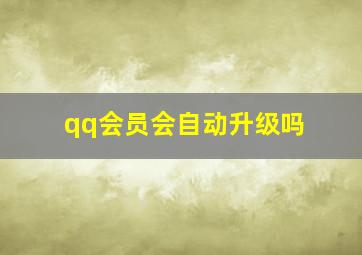 qq会员会自动升级吗