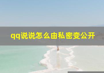 qq说说怎么由私密变公开