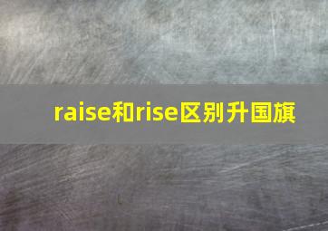 raise和rise区别升国旗