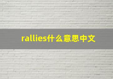 rallies什么意思中文