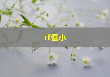 rf值小