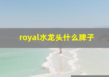 royal水龙头什么牌子