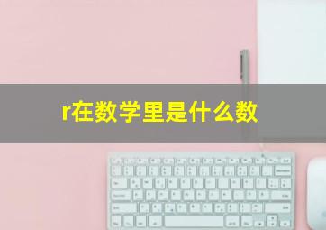 r在数学里是什么数