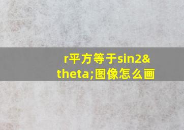 r平方等于sin2θ图像怎么画