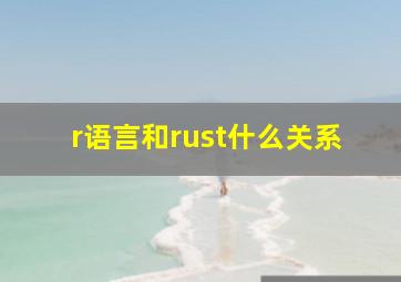 r语言和rust什么关系