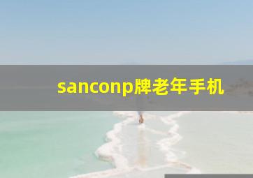 sanconp牌老年手机