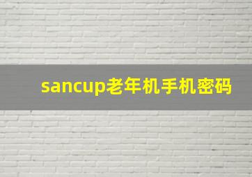 sancup老年机手机密码