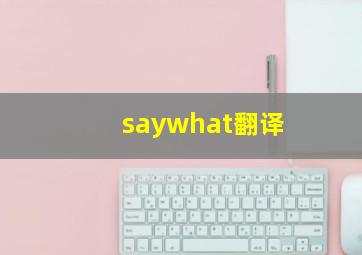 saywhat翻译