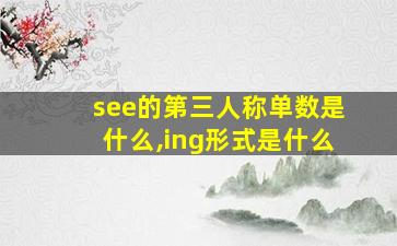 see的第三人称单数是什么,ing形式是什么